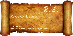 Racskó Laura névjegykártya